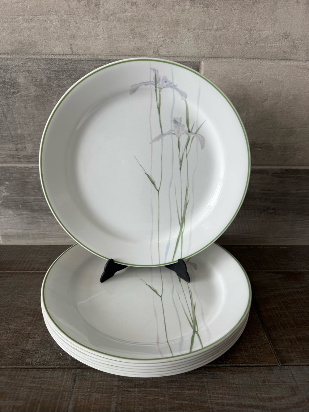 Vintage Corelle Shadow Irish 10” Dinner Plates (7pcs)